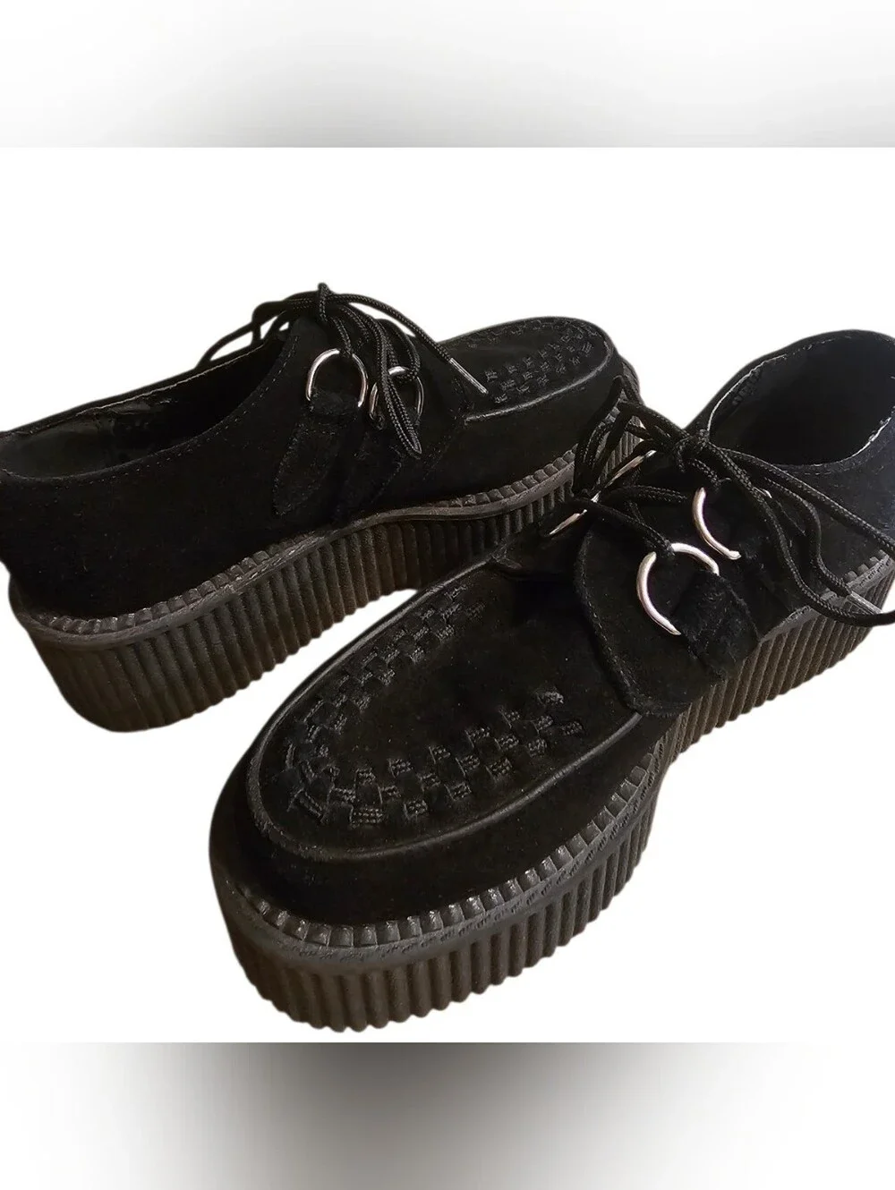 T.U.K black suede